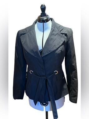 Vintage Cynthia Rowley Jacket/Blazer Belted Cotton Lined - Size Medium